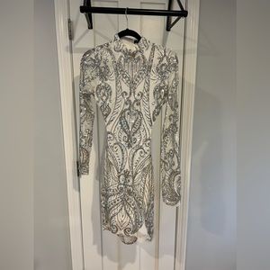 Open back sequin mini dress